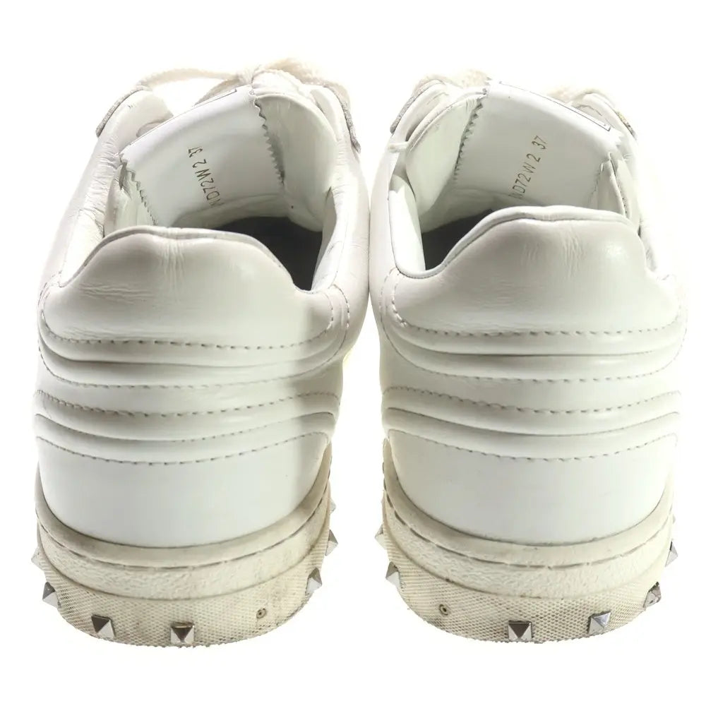 Valentino Garavani FlyCrew Rockstud GRADE B Sole Leather Low-Top Sneakers Women's White QY2S0A0 Garmentsplace